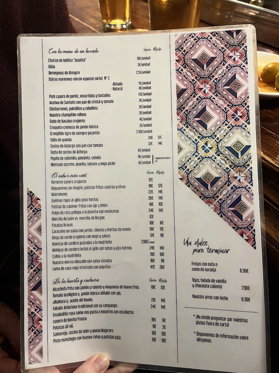 Menu Taberna La Elisa L Restaurante Comida Espanola Madrid-4