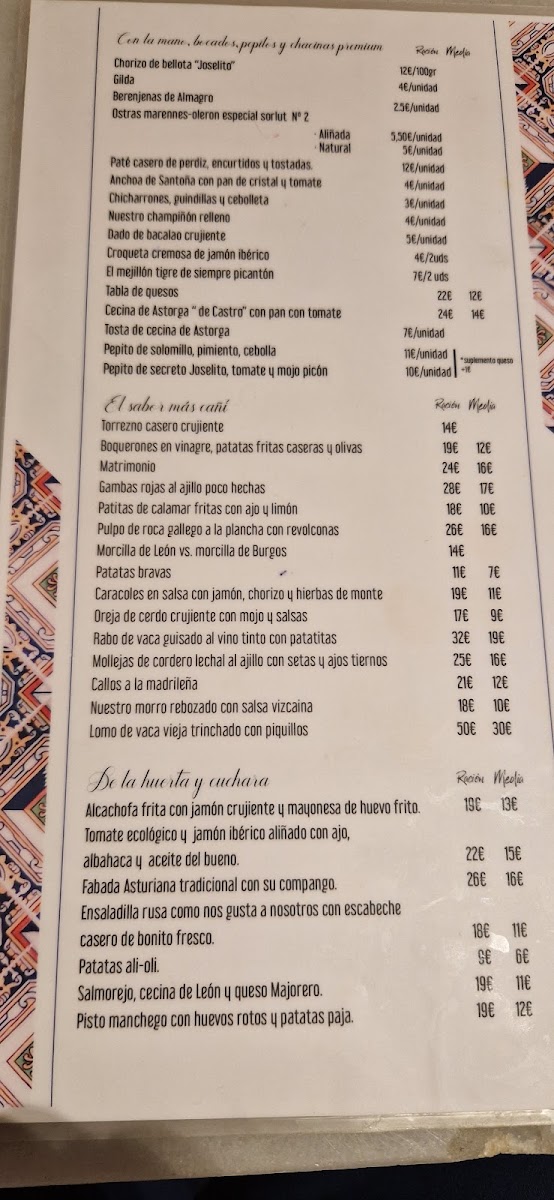 Menu Taberna La Elisa L Restaurante Comida Espanola Madrid-7